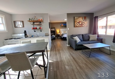 1 Queen, Bunk Bed, Sleeper Sofa, Full Kitchen